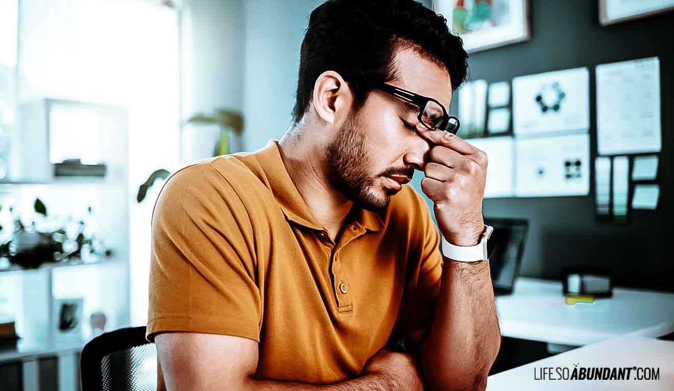 Headache Burnout Tired Businessman - Life So Abundant®